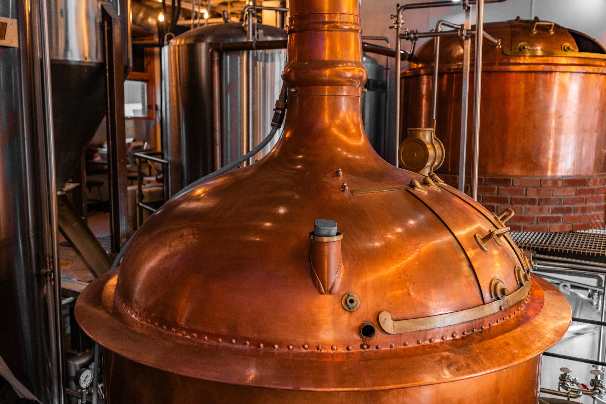 Copper brewing vessels